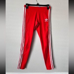 Adidas red leggings